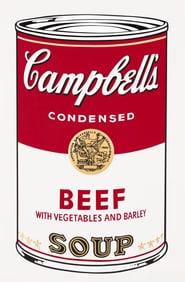 Andy Warhol, Campbell's Soup, Beef, Official Edition, Sunday B. Morning, Silkscreen