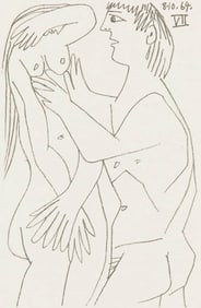 Pablo Picasso, 8.10.64. VII (Cramer 148), Le Gout du Bonheur, Limited Edition Mixed Media Lithograph