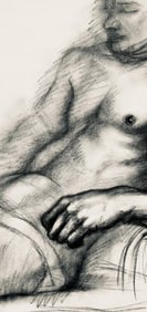 Ian Hornak, Renaissance Male Nude Figure Study, 1963, Original Drawing