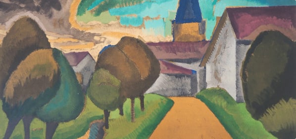 Roger de La Fresnaye, L'entree du village, Roger de La Fresnaye, Collection Pierre Levy, Limited
