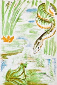 Maurice Mourlot, Composition, de Goupil a Margot, Histoires De Betes, Limited Edition Lithograph