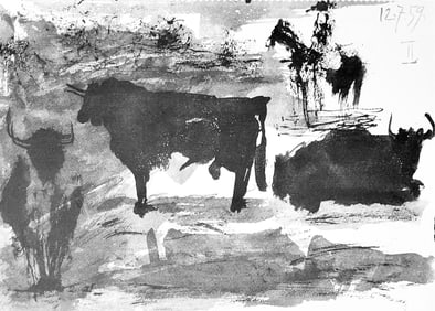 Pablo Picasso, Composition (Bloch 1276; Czwiklitzer 23), Toros y Toreros, Limited Edition Lithograph