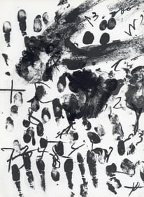 Antoni Tapies, Composition, Derriere le miroir, Limited Edition Lithograph