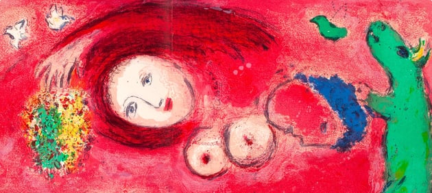 Marc Chagall, Printemps au Pre, Daphnis et Chloe, Limited Edition Heliogravure