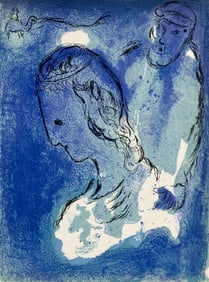 Marc Chagall, Abraham and Sarah (Mourlot 117-46; Cramer 25), Drawings from the Bible by Marc