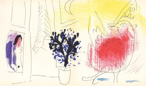 Marc Chagall, Composition (Mourlot 192-207; Cramer 34), Limited Edition Lithograph