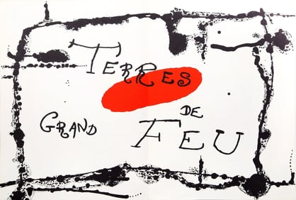 Joan Miro, Composition (Cramer 34; Mourlot 224), Derriere le miroir, Limited Edition Lithograph