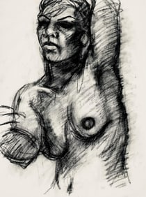 Ian Hornak, Renaissance Female Nude Figure Study, 1963, Original Drawing