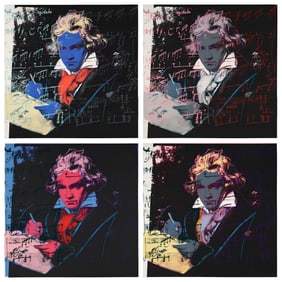 Andy Warhol, Beethoven, no392, no391, no392, no393, Suite of Four, Official Limited Edition, Sunday