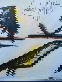 Bernard Buffet, Les deux oiseaux, Lithographs 1952-1966, Limited Edition Lithograph