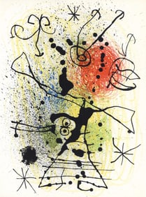 Joan Miro, Composition (Mourlot 457), Derriere le miroir, Limited Edition Lithograph