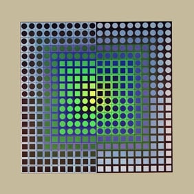 Victor Vasarely, Composition, Folklore Planetaire, Limited Edition Heliogravure
