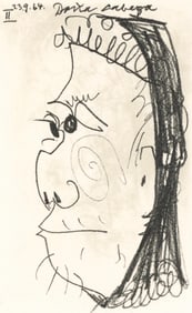 Pablo Picasso, 23.9.64. II (Cramer 148), Le Gout du Bonheur, Limited Edition Mixed Media Lithograph