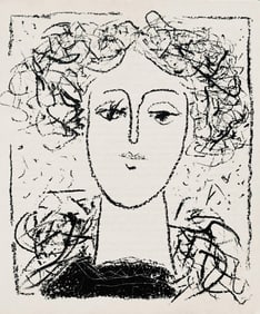 Andre Marchand, Composition, pierre a feu provence noire, Limited Edition Lithograph