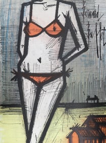 Bernard Buffet, A la plage, Lithographs 1952-1966, Limited Edition Lithograph