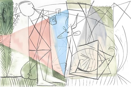 Pablo Picasso, Le Joueur de flute et Gazelle, Marina Picasso Collection, Official Limited Edition