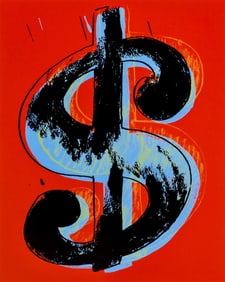 Andy Warhol, Dollar Sign, Red, Official Limited Edition, Sunday B. Morning, Silkscreen