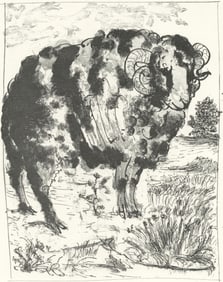 Pablo Picasso, Le Belier, (The Ram) (Orozco p.82), Histoire naturelle, Limited Edition Lithograph