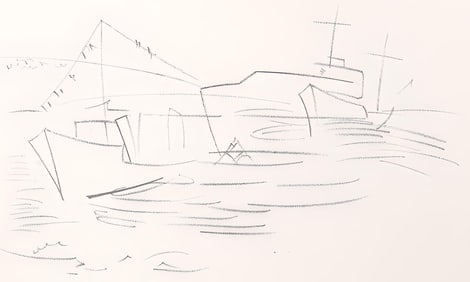 Raoul Dufy, Composition, Les Cotes Normandes, Limited Edition Lithograph