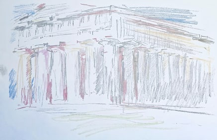 Oskar Kokoschka, Composition, Skizzenbuch der Italienischen Reise 1963, Limited Edition Lithograph