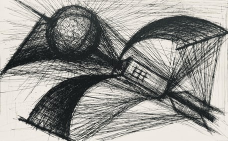 Bernard Buffet, Composition (Reinz 208-222), Voyages Fantastiques, Limited Edition Etching