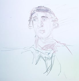 Oskar Kokoschka, Composition, Skizzenbuch der Italienischen Reise 1963, Limited Edition Lithograph