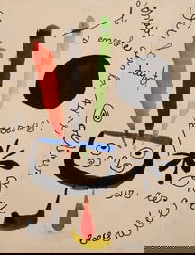 Joan Miro, Composition, XXe siecle, Limited Edition Lithograph