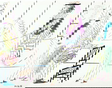 Pablo Picasso, Composition, La Comedie Humaine, Verve, Revue Artistique et Litteraire, Limited