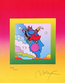 Peter Max, Woodstock Profile on Blends, Hand Signed, Official Limited Edition Lithograph