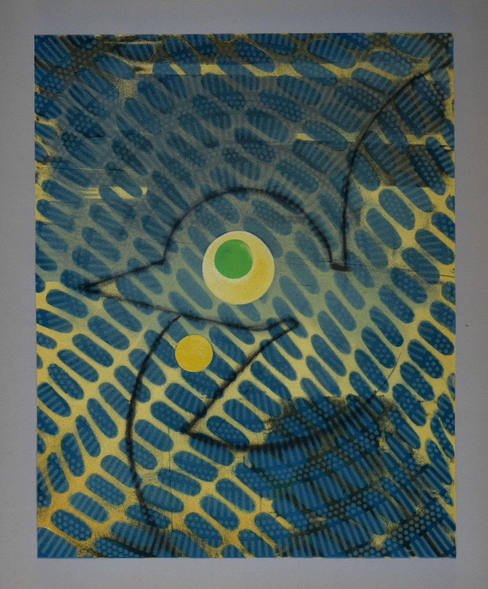 Max Ernst, Composition (Monod 2619; Spies/Leppien A19/C), Dent Prompte: Lithograph on velin d'Arches paper. Paper Size: 18.3 x 15.4 inches. Excellent condition. Inscription: unsigned and unnumbered, as issued. Notes: From the folio, Dent Prompte, Dix poemes inedits illust