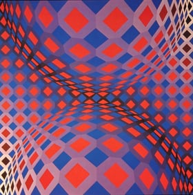 Victor Vasarely, Composition, Octogone, Limited Edition Heliogravure