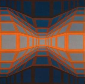 Victor Vasarely, Composition, Damier, Limited Edition Heliogravure