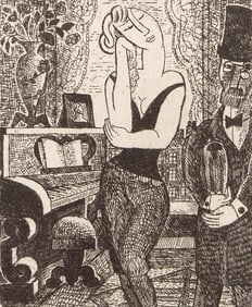 Marcel Gromaire, Composition, Vers un monde volage, Limited Edition Etching