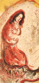 Marc Chagall, Rachel (Mourlot 117-46; Cramer 25), Drawings from the Bible by Marc Chagall, Verve: