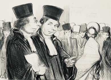 Honore Daumier, Composition, Honore Daumier, Law and Justice, Limited Edition Lithograph