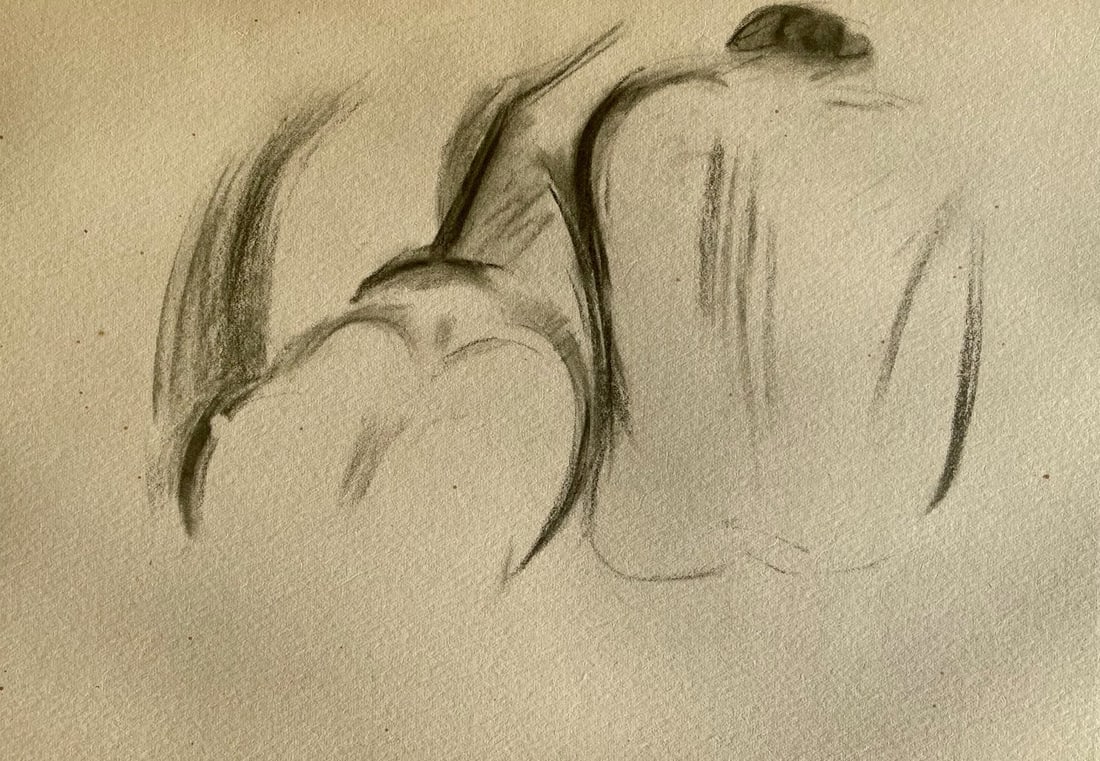 Andre Masson, Nus, Masson Dessins, Limited Edition Lithograph: Lithograph on velin du Lana Papiers Speciaux paper. Inscription: unsigned and unnumbered. Paper Size: 12.5 x 9.75 inches. Excellent condition. Notes: From the volume, Masson Dessins, 1951. Published b