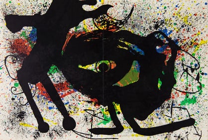 Joan Miro, Composition (Cramer 239; Mourlot 891), Derriere le miroir, Limited Edition Lithograph