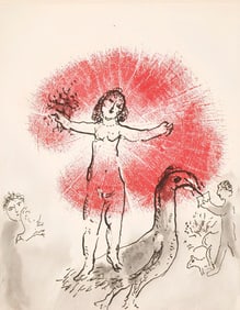 Marc Chagall, Composition, Lettres d'hivernage, Limited Edition Lithograph