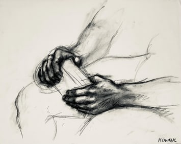 Ian Hornak, Renaissance Hand Study, 1964, Original Drawing