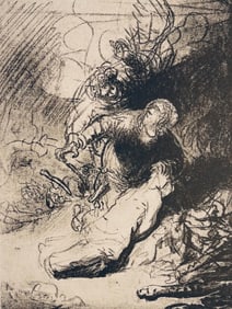 Rembrandt van Rijn, Abraham About to Sacrifice Isaac, Drawings from the Bible, Limited Edition