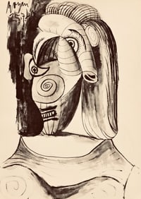 Pablo Picasso, Composition, Carnet de dessins de Picasso, Cahiers d'Art, Limited Edition Lithograph