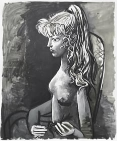 Pablo Picasso, Sylvette Au Fauteuil, Original Edition Lithograph