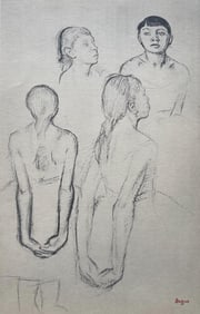 Edgar Degas, Four sketches of a small dancer, Ten Ballet Sketches, Limited Edition Lithograph