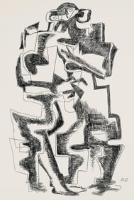 Ossip Zadkine, L'Homme-Chat, Paroles peintes I, Limited Edition Etching