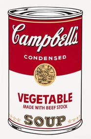 Andy Warhol, Campbell's Soup, Vegetable, Official Edition, Sunday B. Morning, Silkscreen