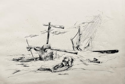 Jean Lurcat, noblesses europeennes, huit dessins a la plume, Limited Edition Lithograph