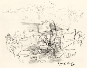 Raoul Dufy, Vendanges, Vins, Fleurs et Flammes, Limited Edition Lithograph