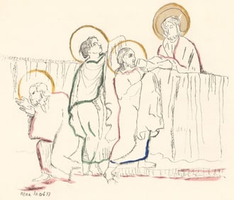 Max Jacob, Le vin de la Cene, Vins, Fleurs et Flammes, Limited Edition Lithograph