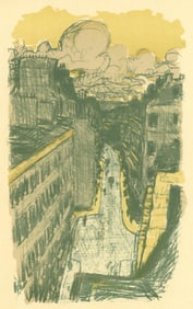 Pierre Bonnard, Rue vue d'en haut, Bonnard Lithographe, Limited Edition Lithograph