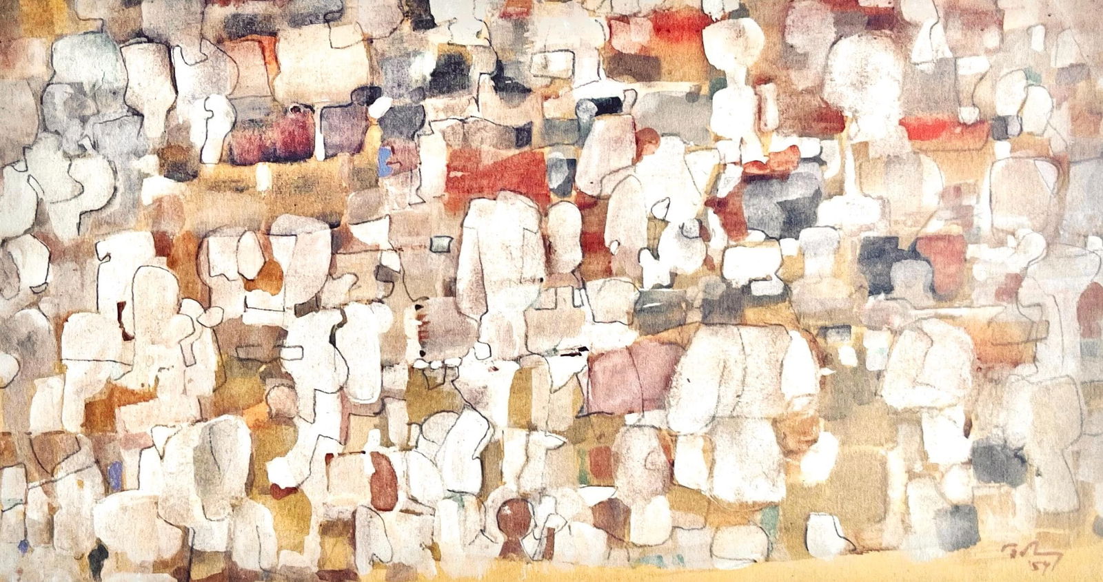 Mark Tobey, Composition (Mme T.), Mark Tobey, Peintres d'aujourd'hui, Limited Edition Heliogravure: Heliogravure on velin paper. Paper Size: 10.83 x 13.78 inches. Inscription: Signed in the plate and unnumbered, as issued. Notes: From the folio, Mark Tobey, Peintres d'aujourd'hui, 1961. Published by